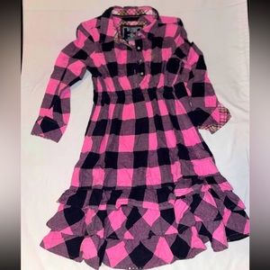 PINK plaid youth size dress